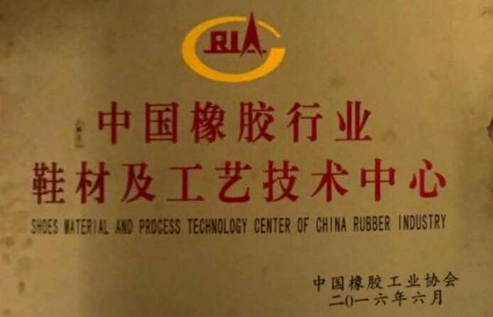2016年 中國橡膠行業鞋材及工藝技術中心牌