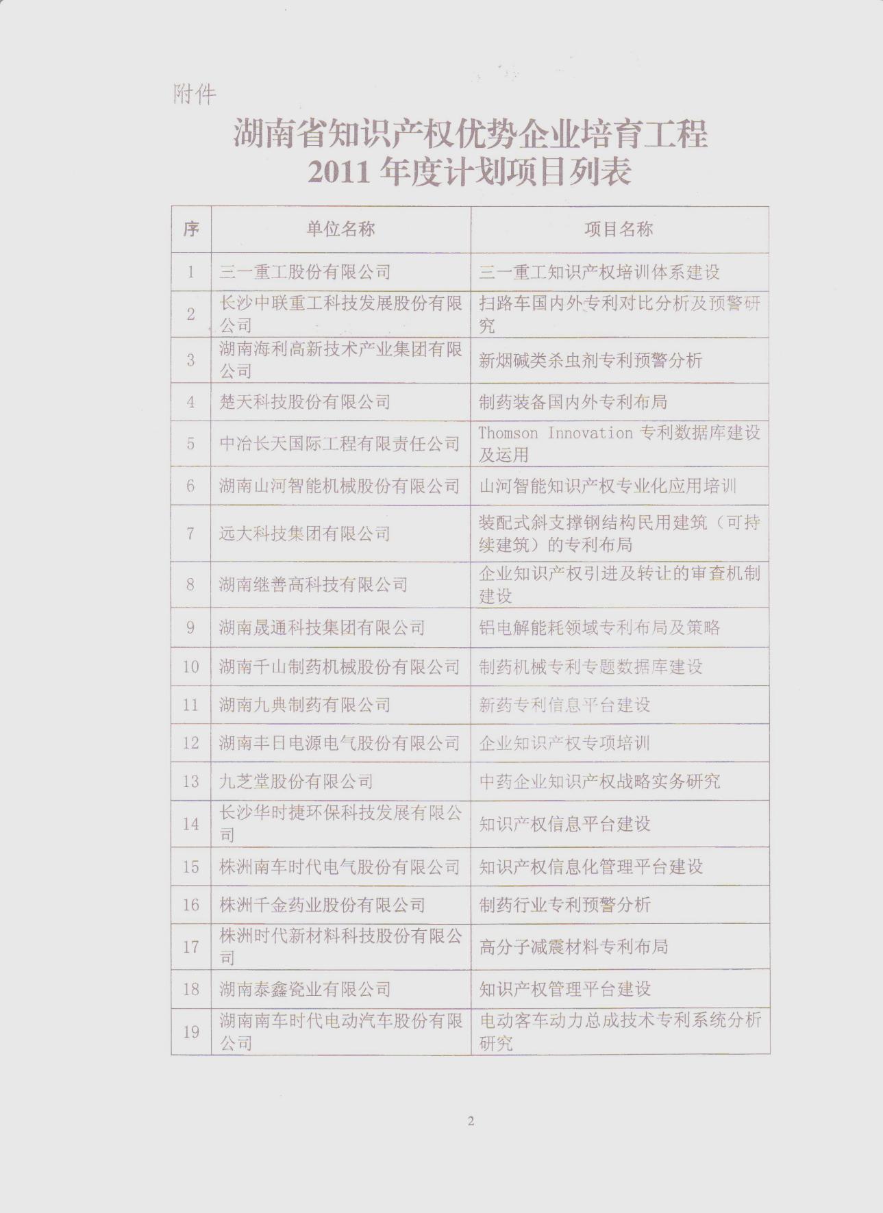 2011年企業專利信息平台建設 (二)